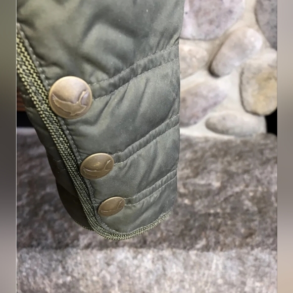 Eddie Bauer Womens Quilted Goose Down Jacket Green SZ small - Picture 5 of 8